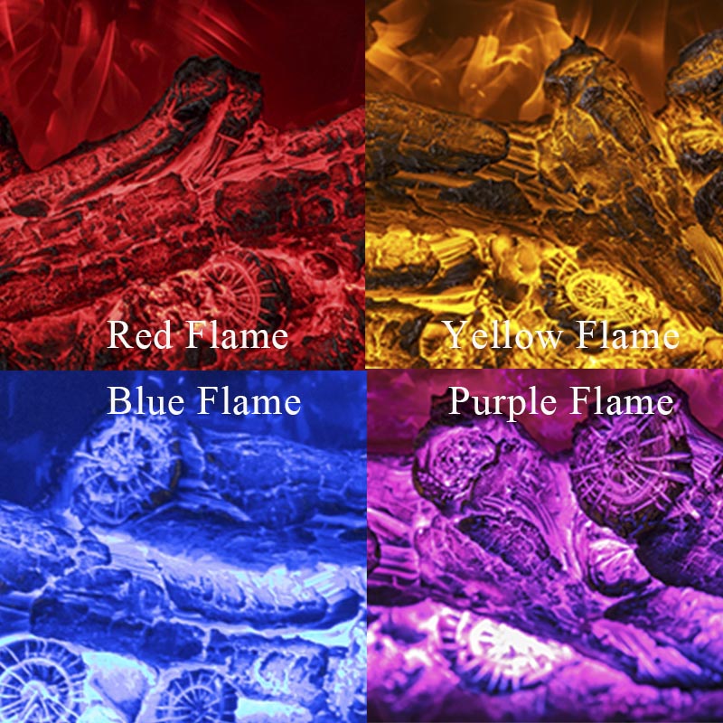 Color fireplace core